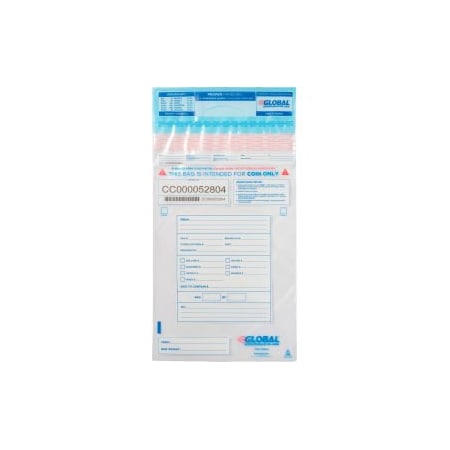 Fraud Stopper MasterCoin Coin Bag W/ Reinforced Handle 12W x 19H Clear 100/Pack GLOI-1H-COIN